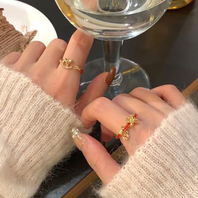 Damenring Pferde-Dekor Öffnungs-Verstellbares Design Fingerring Vielseitiger Stil Fingerband Schmuck-Accessoires