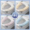 Thick Plush Toilet Seat Cover With Adhesive Backing Winter Warm Bathroom Accessory Standard