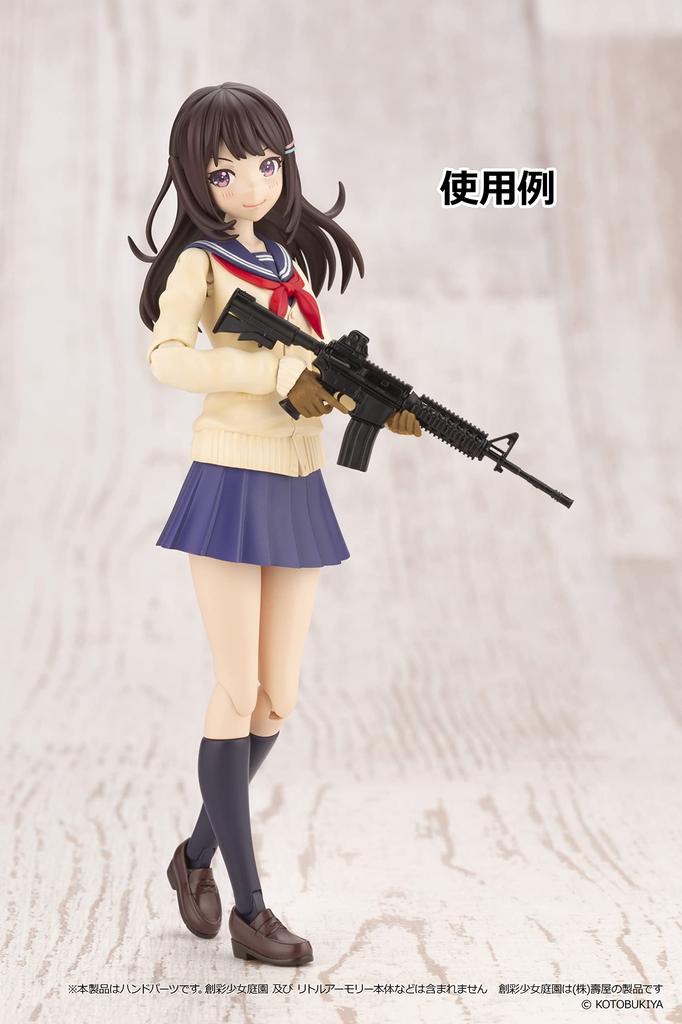 Little Armory LAOP09 Sousai Shojo Teien Tactical Gloves Tan Plastic Model Parts 322955