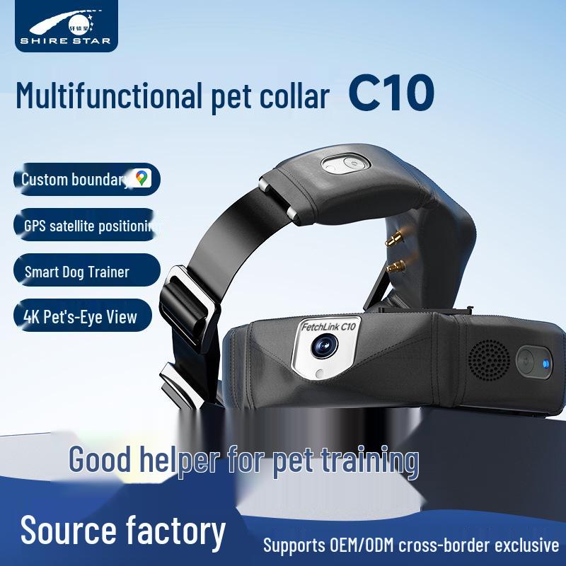 C10 Smart Pet Collar: Multifunctional Camera, Health Monitor, Dog Trainer & Locator