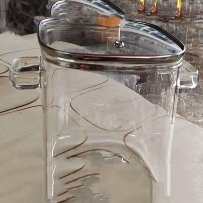 ZISIZ High Borosilicate Glass Square Stew Pot