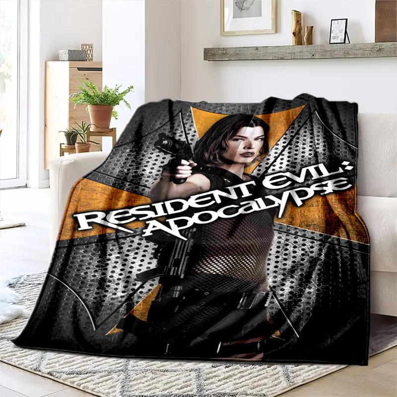 The Sci-fi Game Resident Evil Features the Umbrella Corporation Blanket a Soft Home Furnishing Nap Decoration a Warm Sherpa Blanket for All Seasons U1
