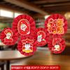 Beautiful Paper Multicolor Fan Flower Hanging Decor For New Year And Spring Festival Celebrations