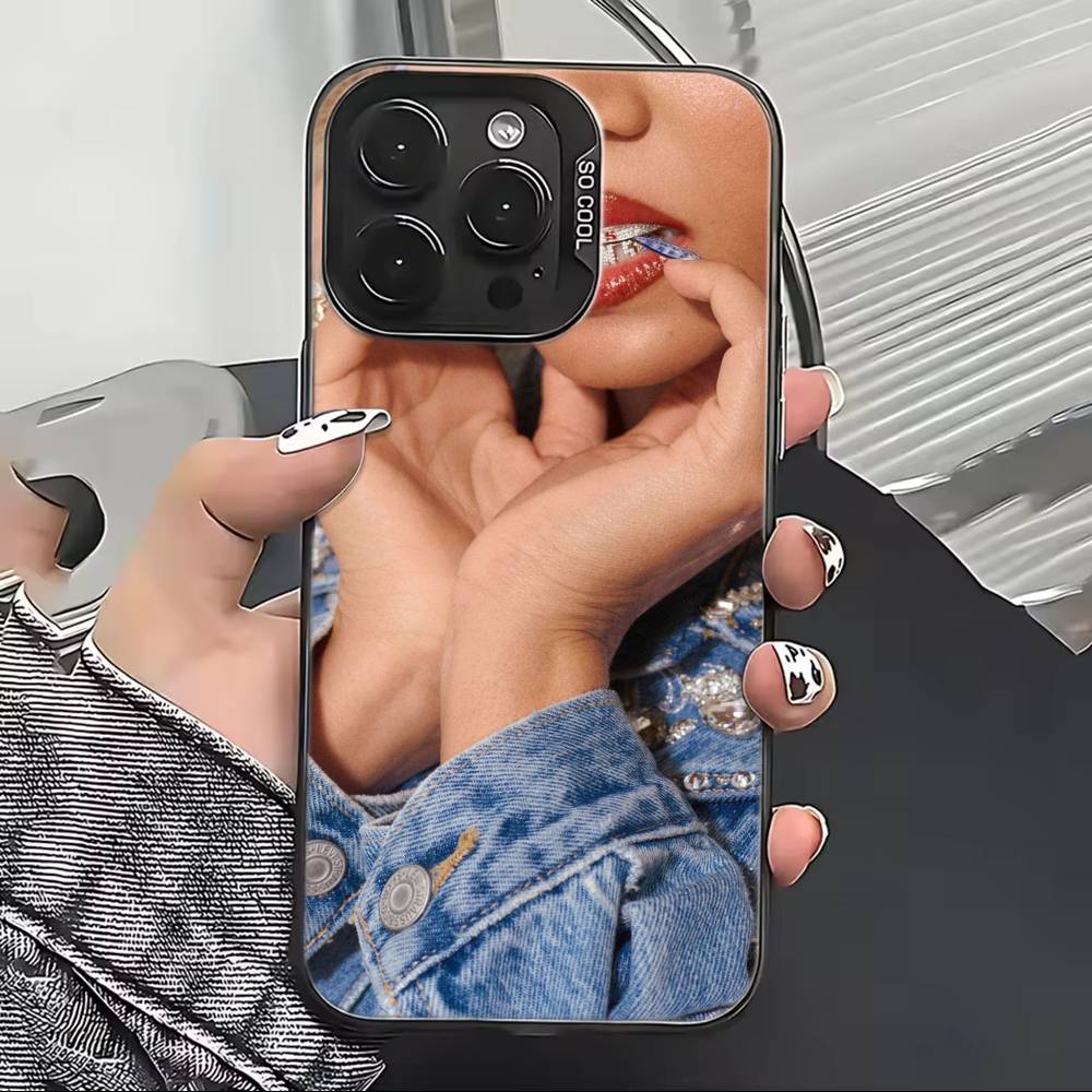 

Singer B-Beyonce Phone Case For iPhone 17,16,15,14,13,12,11 Plus,Pro Max,XS,Colored Silver Plated Inside Cover iPhone12ProMax