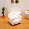 Mini Sofás Casa de Bonecas Sofá Móveis em Miniatura Decoração Branca Adereços para Fotografia Modelo de Sofá para Mini Sofá Móveis Mini Móveis Mini Sofá Conjunto de Madeira