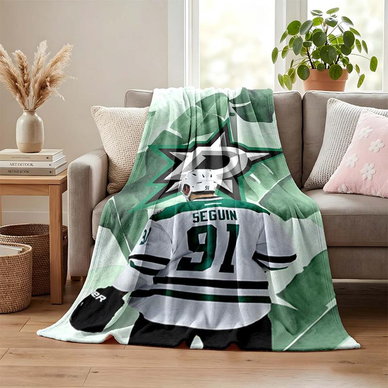 Dallas Stars Blanket Flannel Blanket Soft Cozy Plush Throw for Sofa Bed Lightweight Home Decoration Gifts for Christmas Various Holidays