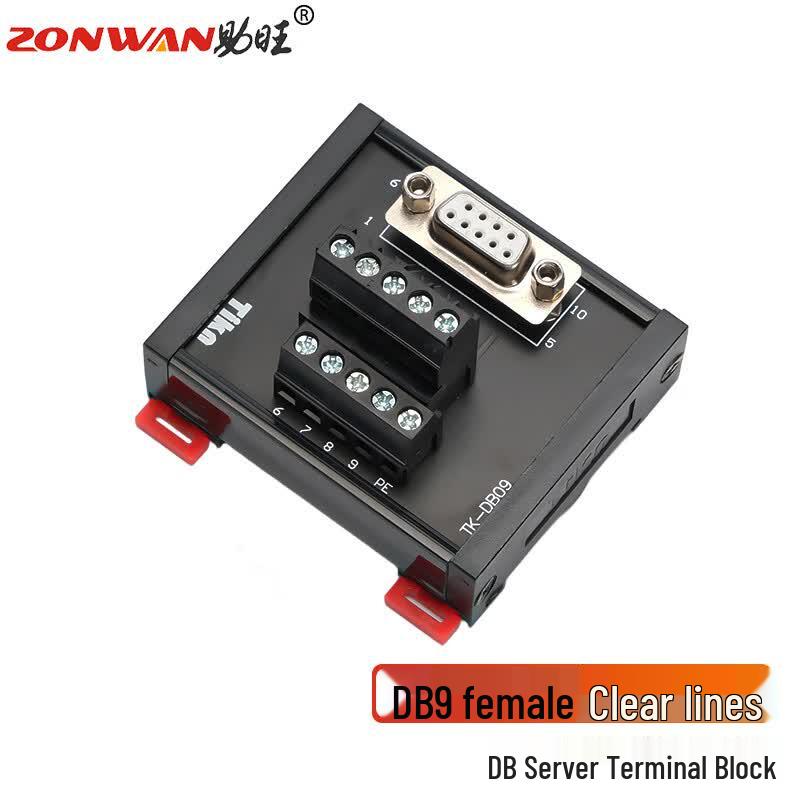 ZONWAN DB9 Female D-SUB Serial Port Terminal Block Adapter