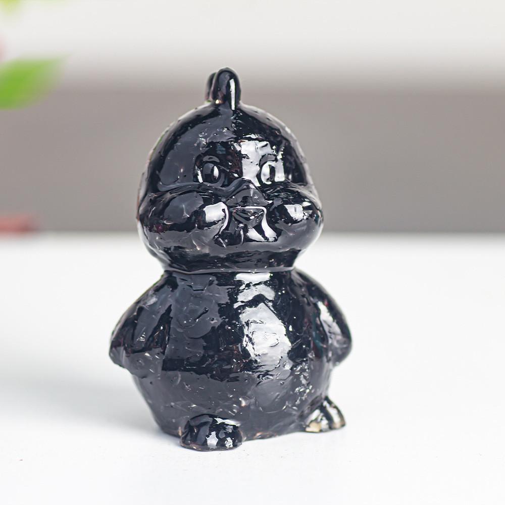 Zodiac Chicken Resin Craft Figurine With Crystal Filling For Home Decor And Gifting