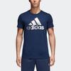 Adidas T Shirts Men's Blue Crew Neck Moderate Straight Fit CV4508