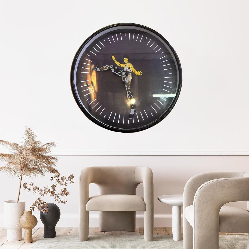 Silent Kung Fu Personality Wall Clock – Round Home Decor