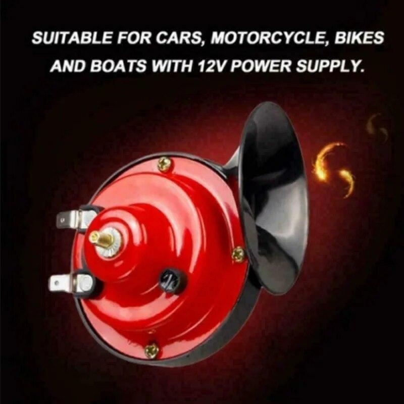 2PCS Universal Loud Car Horn 12V 300DB Electric Snail Train Horn Super Loud Waterproof Horns for Motorcycle Car Truck SUV Boat