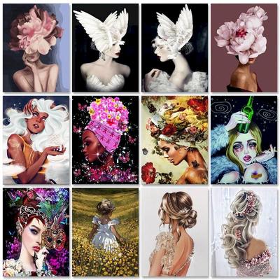 5D DIY Diamond Painting Women Full Square Diamond Mosaic Diamond Embroidery Figure Rhinestone Home Decor