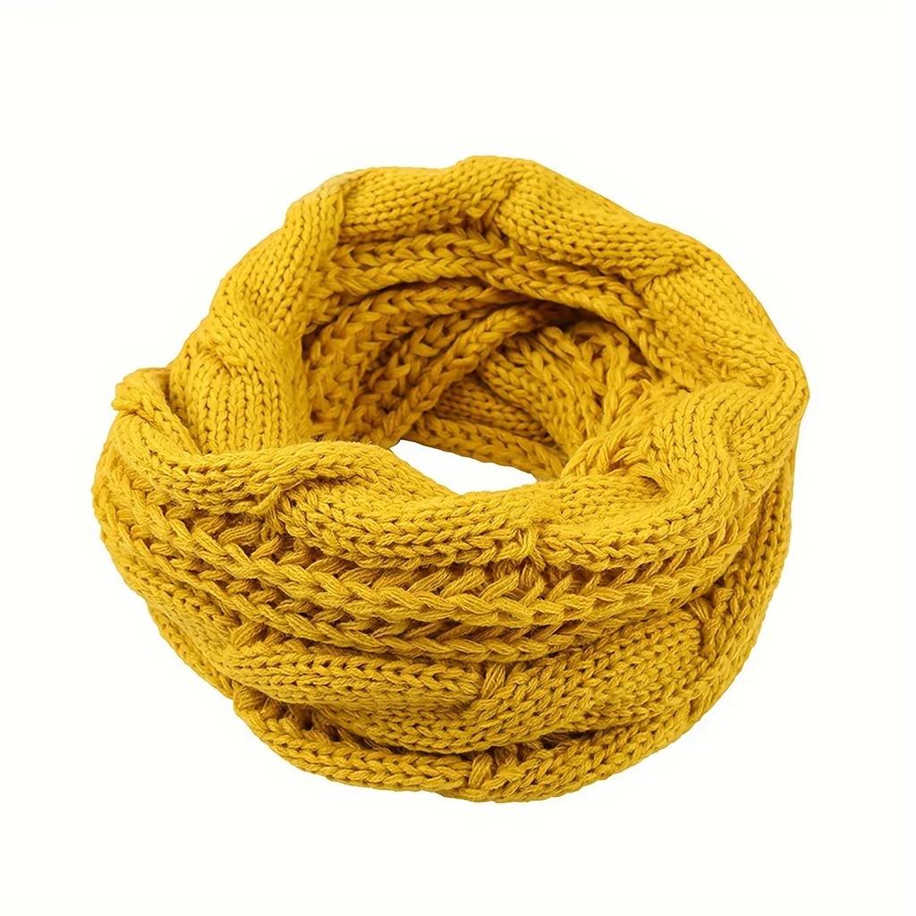 Herbst und Winter Verdickung Einfarbige Plüsch Strickwaren Krapfen Schal Outdoor Wärme Kabelloser Ring Schal
