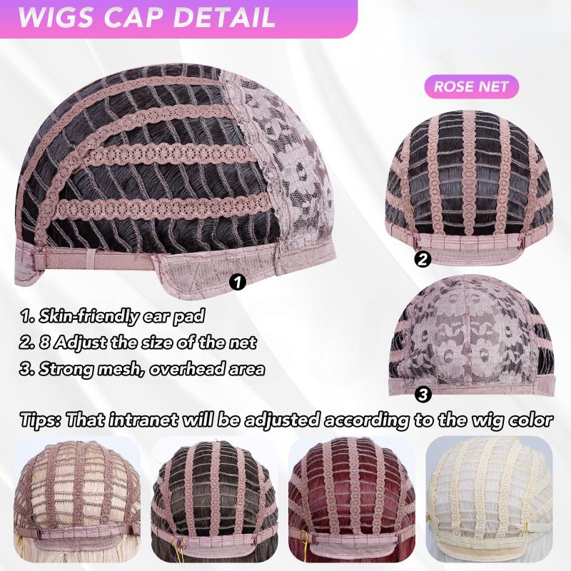 16 Inch Straight Bangs Wig Fiber Synthetic Wig Heat-resistant Non-Glare Natural Cosplay Hairpiece For Women Daily Use Korean Fashion