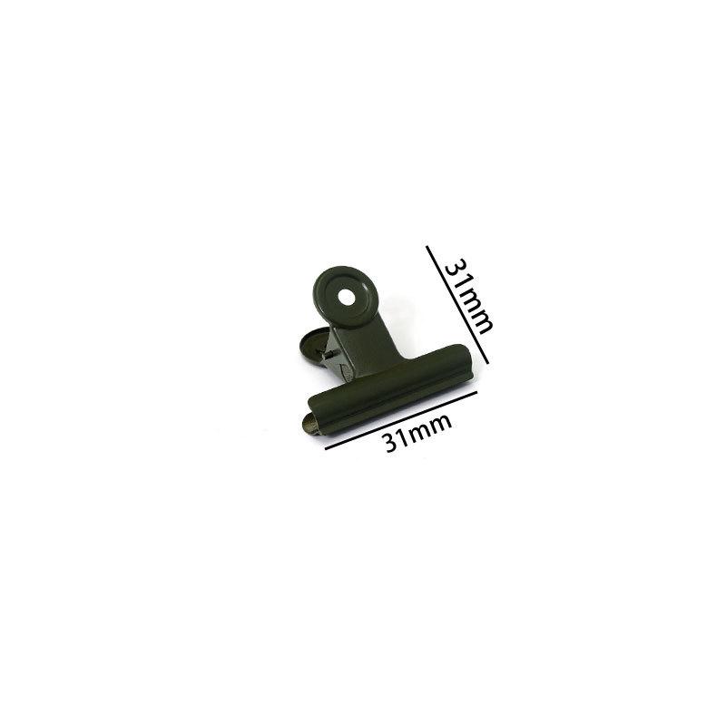 Military Green Round Iron Snack Clip - 31mm Round 1y (31mm) Military Green армейский зеленый