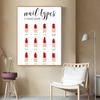 Fashion Makeup Polish Nail Types Illustration Nordic Print Posters Canvas Painting Wall Art Pictures For Bedroom Store Decor