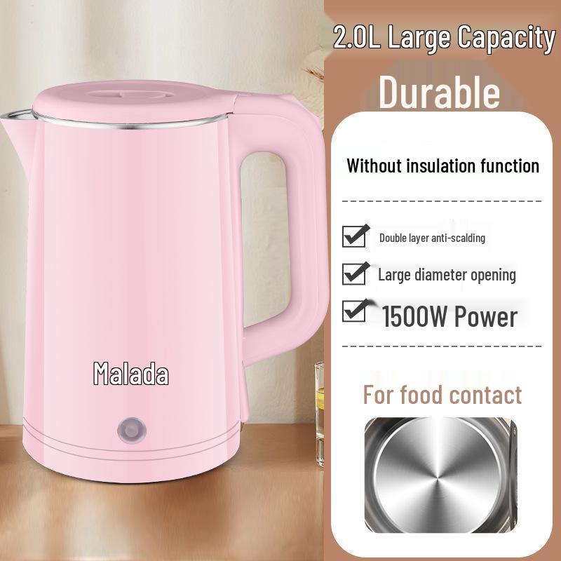 Wanlida 2.0L Stainless Steel Insulated Electric Kettle with Logo Gift