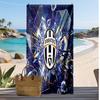 Asciugamano da Spiaggia Stampato Juventus FC Asciugamano Morbido ad Asciugatura Rapida Coperta da Spiaggia Rettangolare Grande Portatile per Viaggi Piscina