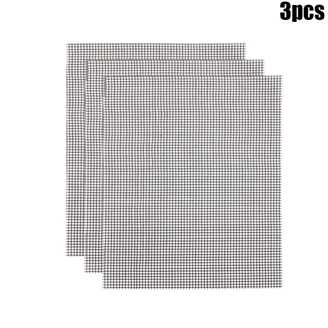 Mat BBQ Mat Barbecue Mat 3x BBQ Baking Barbecue Cooking Baking Barbecue Grill Mesh Non-Stick Resistant Reusable чёрный