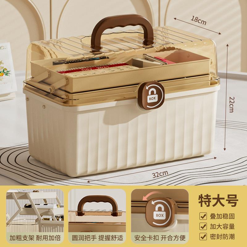Portable Large Capacity Medicine Box Family Use Emergency First Aid Storage Organizer for Drugs And Medical Supplies