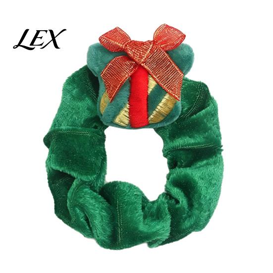 Versatile Hair Accessories for Daily Wear Flannel Christmas Tie Girls, Soft Scrunches with Reindeer/Christmas Tree/Gift/ Santa Scrunchies Party Claus