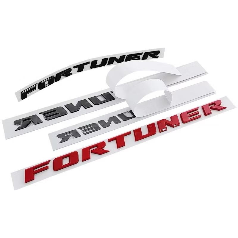 1pc 3D ABS  FORTUNER Letters Emblem Stickers for Toyota Fortuner Car Front Hood Bonnet Grill Trunk Badge Car Accessories