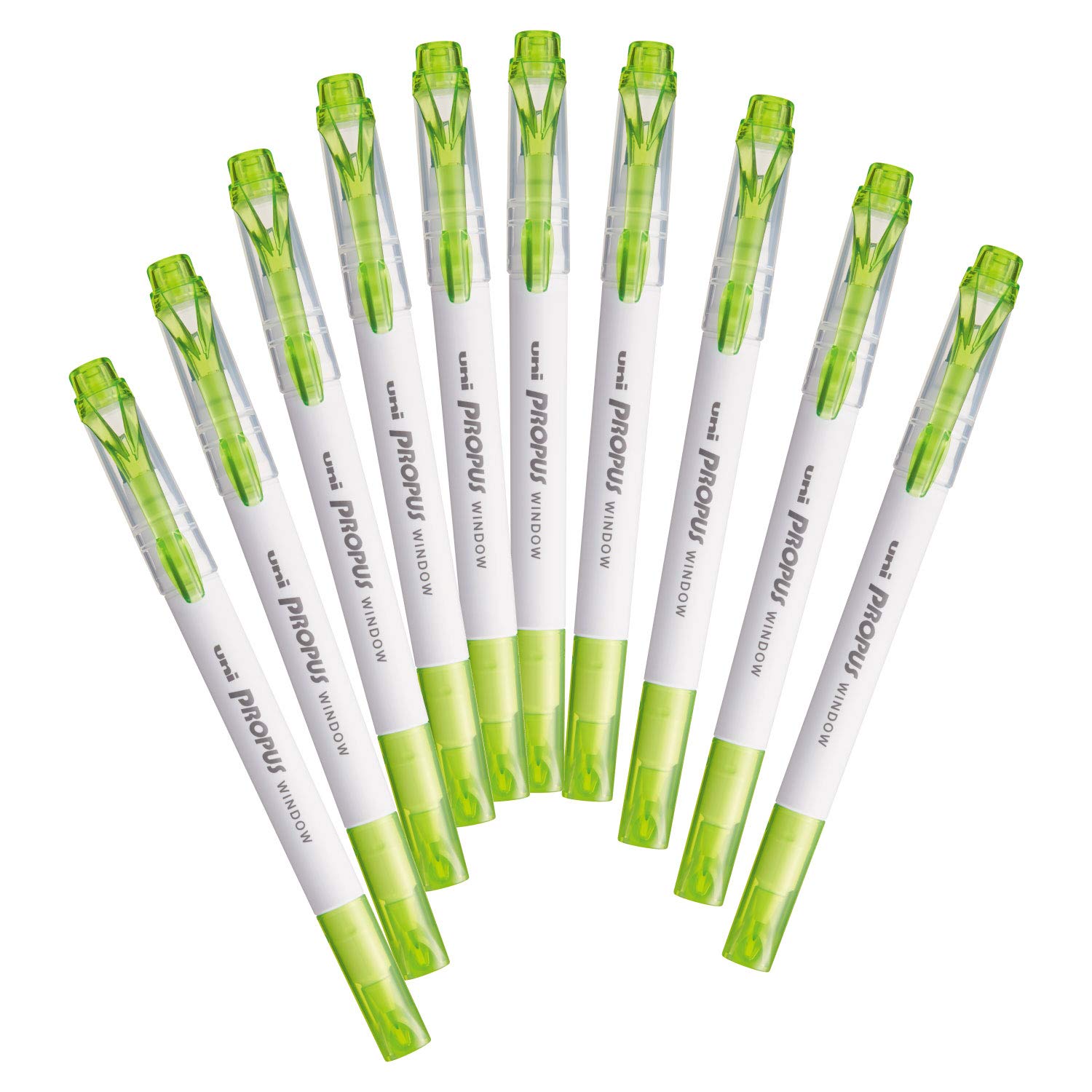Mitsubishi Pencil ProPass Window Color Light 10 Box Markers, Green, pens, PUS103T.5