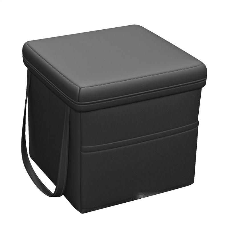 Folding Car Trunk Storage Organizer Truck Storage Box Auto Stowing Tidying Bag Leather Car Interior Organizer Bag Accessories