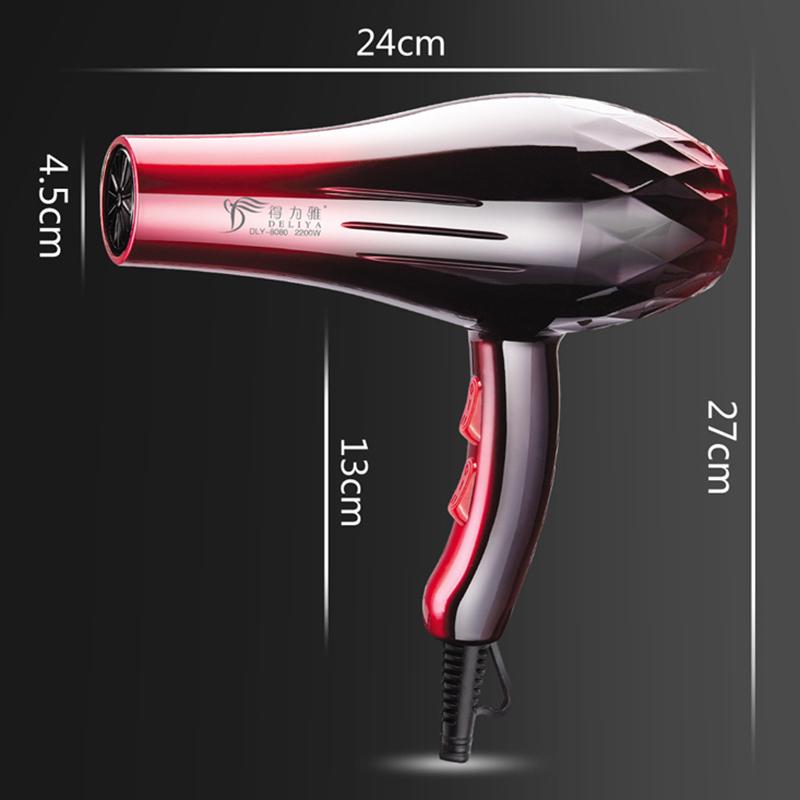 2200W 220V Large Power Salon Professional Hair Blow Dryer Blower Combs 6pcs/set