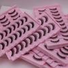 Low Price Glitter Lashes Natural Fluffy Half Lashes Faux Mink Korean Pbt Fiber 10 Pairs 12mm Mink Eyelashes