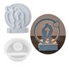 Mother Day Theme Resin Molds with Base, Mother Day Candle Holder Molds for DIY Craft Mother Day Gift Home Decorations
