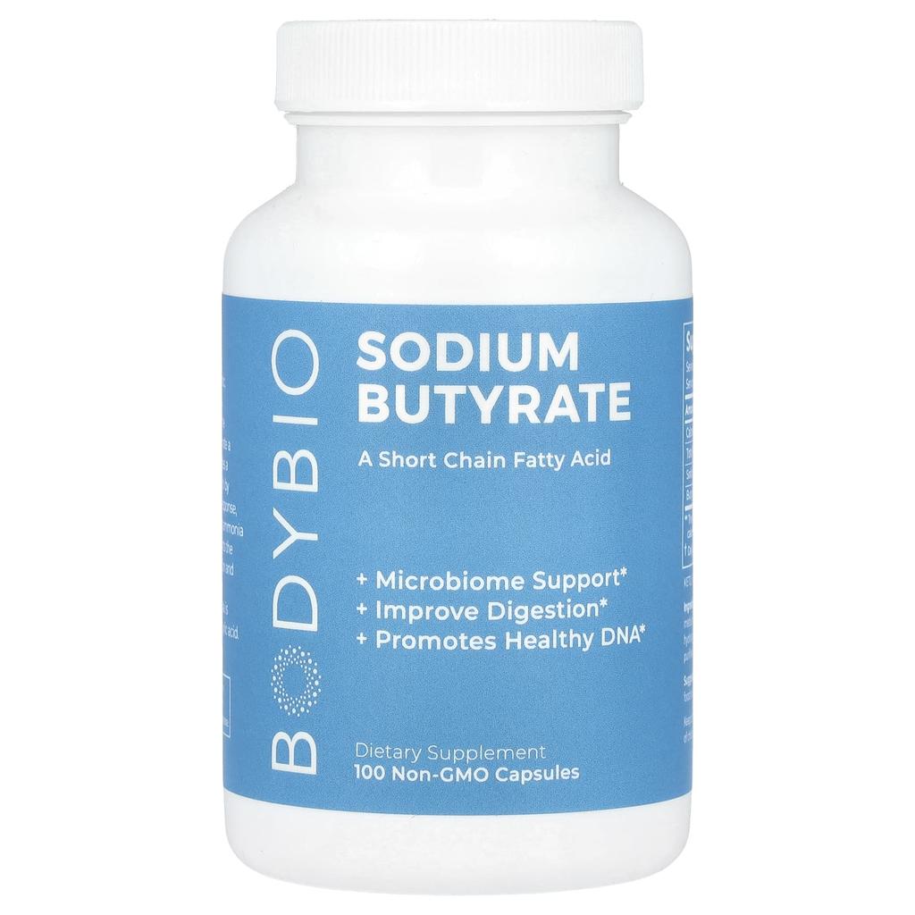 Sodium Butyrate, Non-GMO Capsules 100
