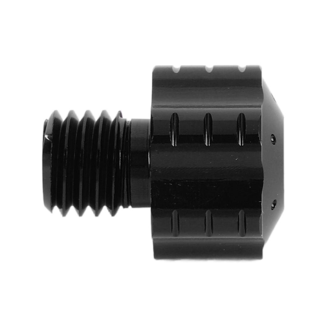 2 Pcs Motorcycle Rear View Mirror Hole Plug 10mm Reverse Thread Aluminium Alloy Mirror Hole Screws Bolts Black