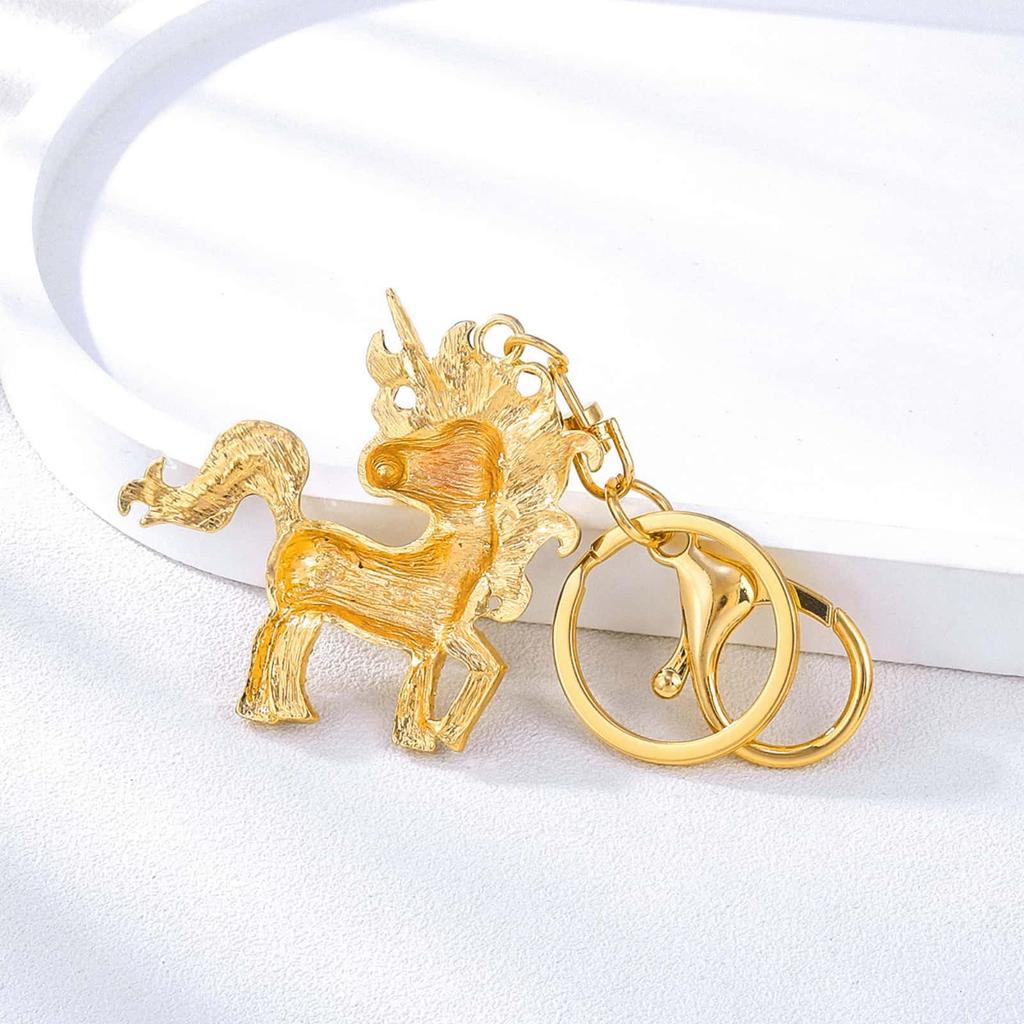 PYNASA Rhinestone Unicorn Keychain for Women, Cute Unicorn Animal Key Holder Accessory, Gift for Car, Backpack, Bag, Tag, Charm, Rainbow