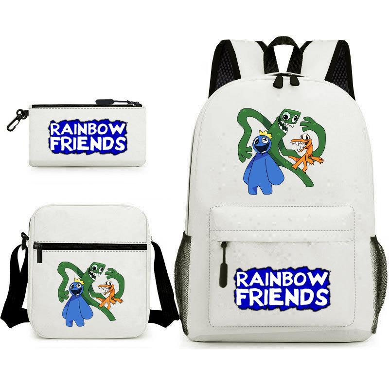 Rainbow Friends Surrounding Backpack Elementary School Student Starry Sky School Bag Three-piece Set