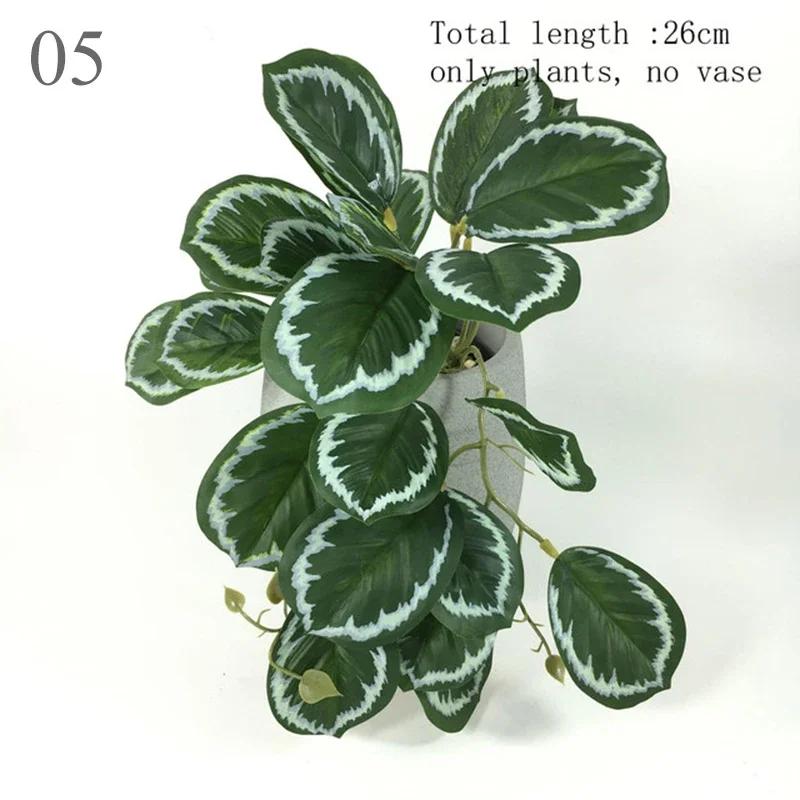 Artificial Terrarium Plants Vine Wall Hanging Flower Rattan Simulation Plastic Leaf Rattan Green Grass Home Balcony Garden Decor