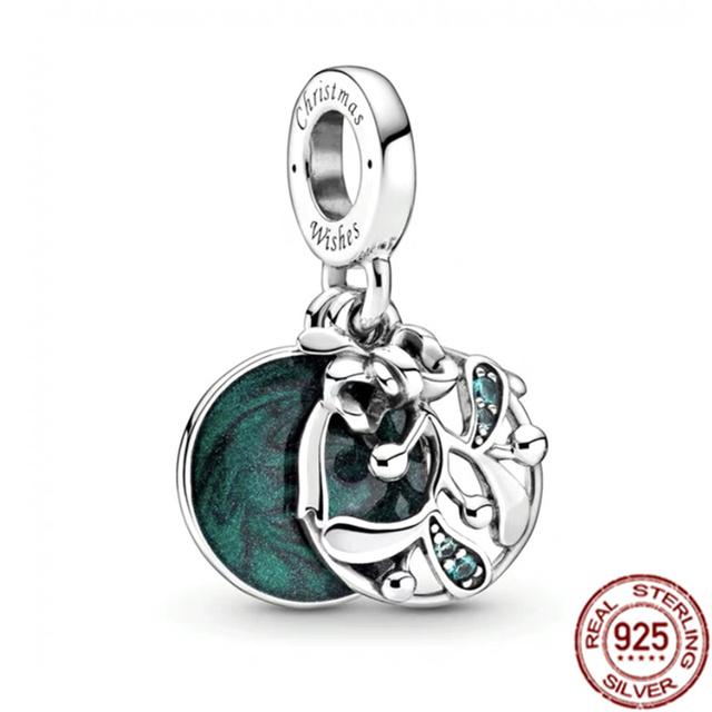 Anhänger mit mehreren Mustern für Armband/Halskette aus 925er-Sterlingsilber, Charm-Perlenschmuck, MOM, Festival