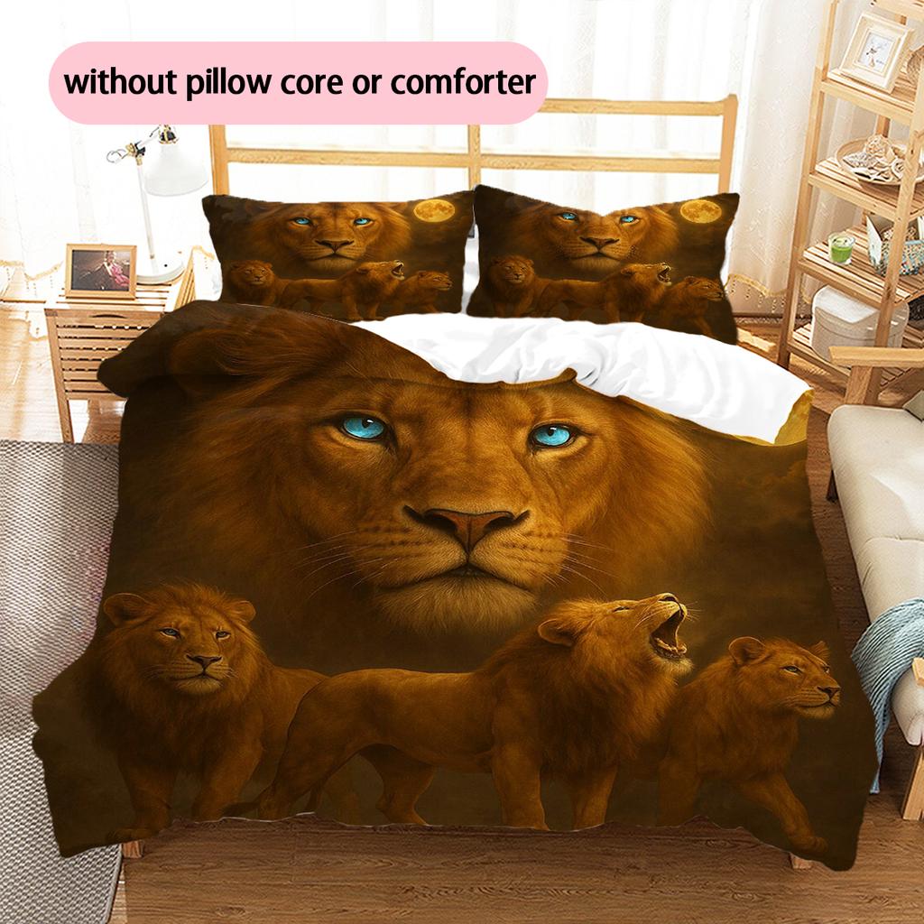 Cartoon Pattern Bedding Quilt Set Quilt Cover Pillowcase Home Decoration Birthday Gift (1 * Duvet Cover + 2 * Pillowcase, Without Core)