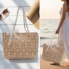 Portable Straw Woven Shoulder Bags Lace High-capacity Beach Bag All-Match Waterproof Shopping Bag Summer