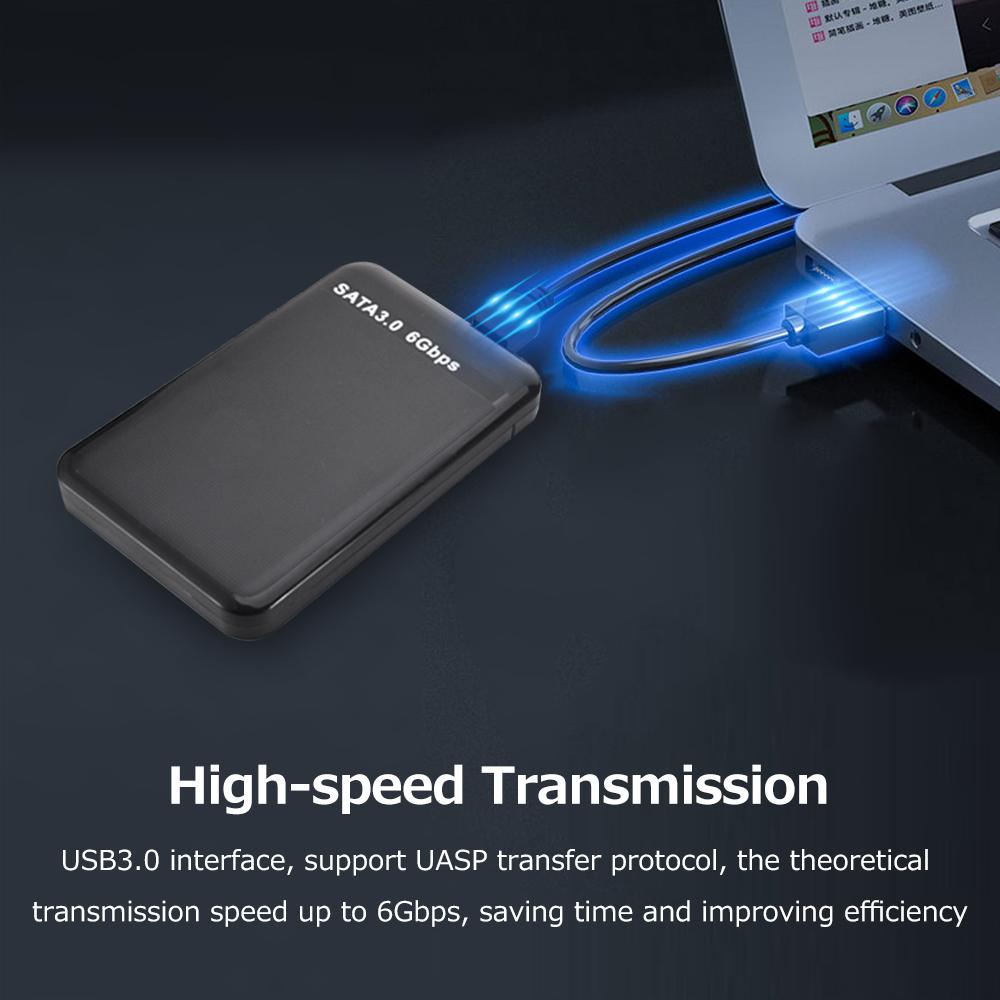 2.5 inch USB3.0 Hard Disk Case External SATA HDD SSD Enclosure High speed Transmission Tool free Design ABS Shell Red