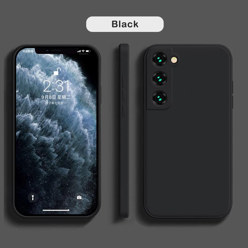 

Роскошный квадратный жидкий силиконовый чехол для Samsung Galaxy S25 S24 S23 FE S22 Ultra S21 S20 S10 Plus A52 A53 A54 A33 A72 A32 4G 5G мягкий чехол For Samsung S23 Ultra чёрный