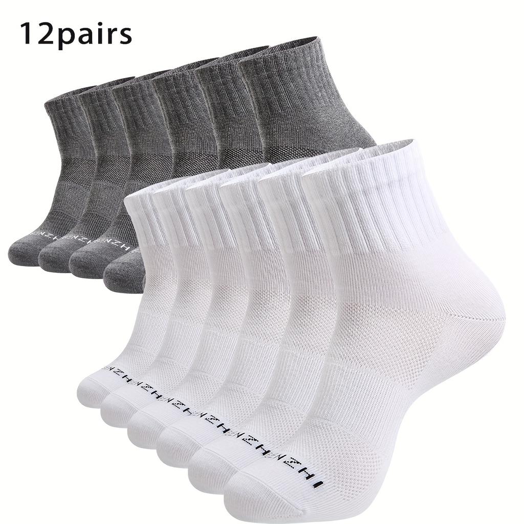 high quality12/20 Pairs Unisex Breathable Mesh Running Socks - Moisture-Wicking, Odor-Resistant Athletic Ankle Socks for All Seasons,