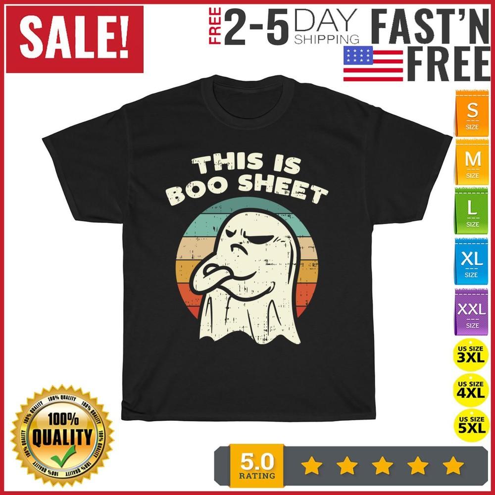 

This Is Boo Sheet Ghost Retro Halloween Vintage T Shirt Men Women Fashion NEW 4XL