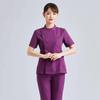 Navy Blue Long Sleeve Nurse Uniform Set for Spring & Autumn - Dental, Beauty Salon, Medical Use