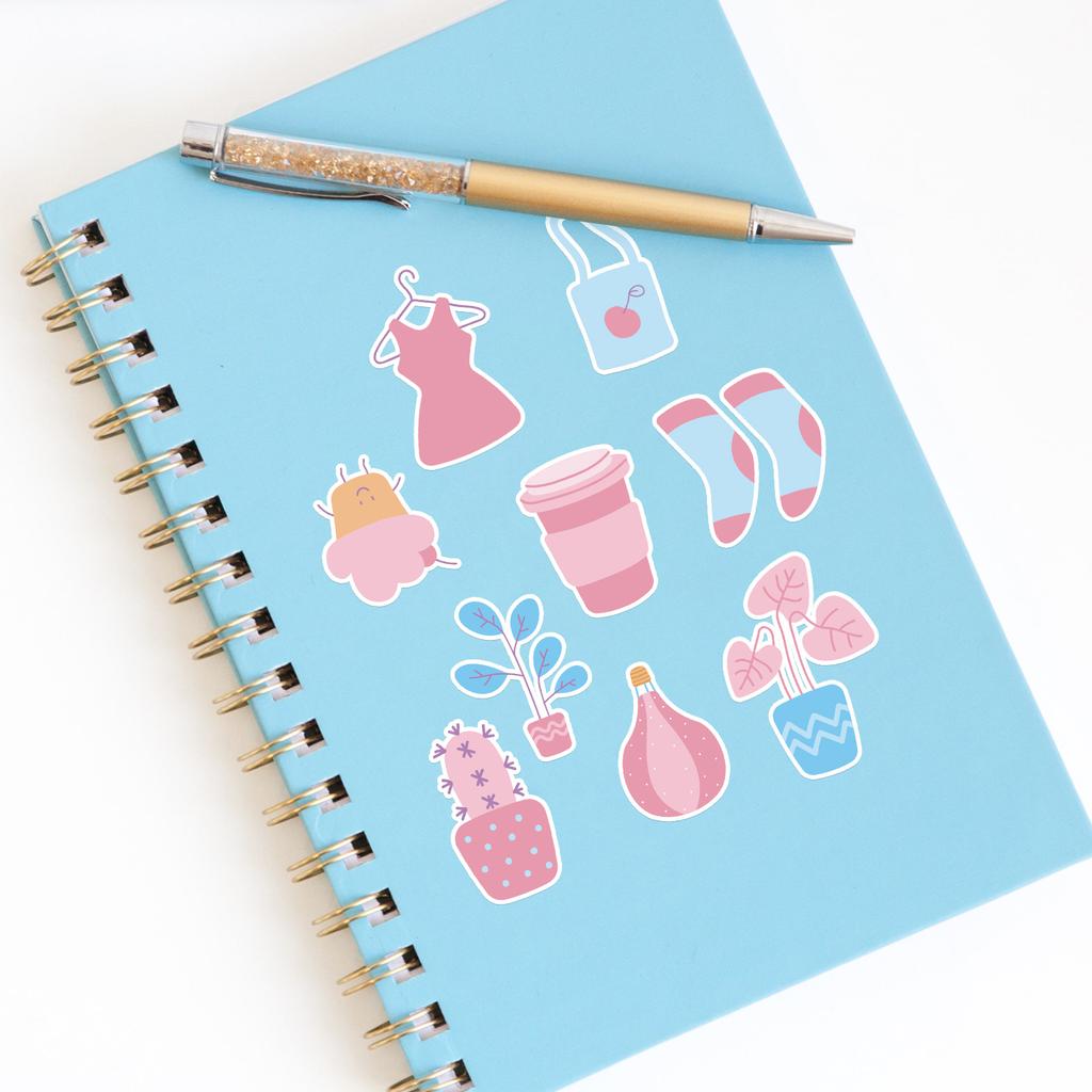 50 Plan Stickers Doodle Stickers Suitcase Car Notebook Refrigerator Water Cup Waterproof Decorative Stickers