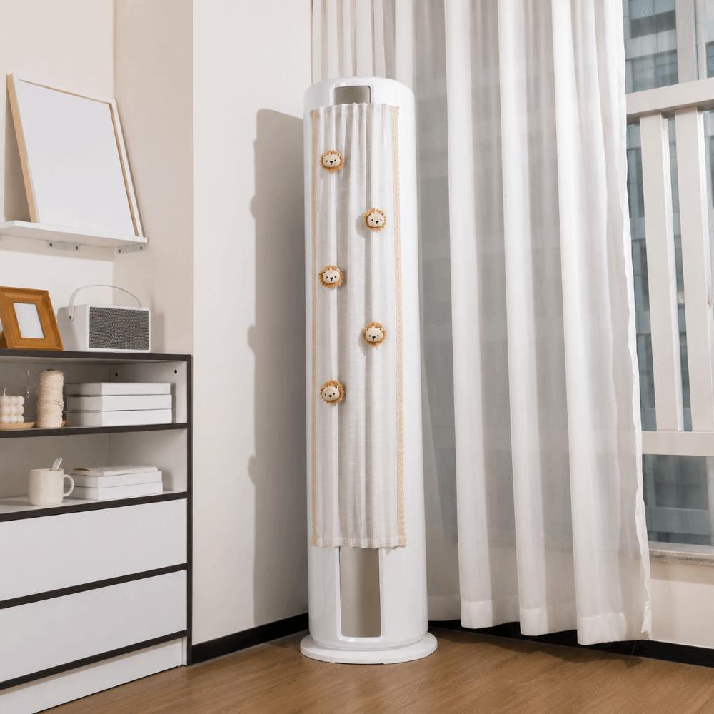 Hanging Design Wind Shield Curtain Anti-direct Wind Dustproof Cover AC Curtain  Postpartum Recovery