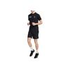 Nike Buchstaben-Logo-Druck Lockerer Rundhalsausschnitt Atmungsaktiv Schweißableitend Kurzarm Reguläres T-Shirt Herren Tops Schwarz FV8393-010
