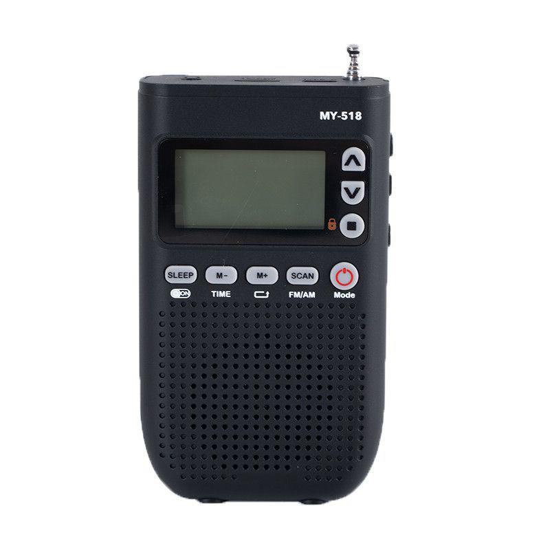 

Міні-портативний Bluetooth-передавач FM AM радіо Бездротовий Bluetooth-динамік Підтримка TF-карти Bluetooth-гарнітури Відтворення з таймером УВІМК/ВИМК чорний