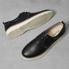 Genuine Leather Men Shoes outdoor black white Casual Shoes Lace up Mens Sneakers Italian Breathable Tenis flats Shoes men