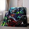 1pc Scream Mask Blanket Lightweight Flannel Blanket Throw Blanket For Sofa, Bed, Travel, Camping, Livingroom, Office, Couch